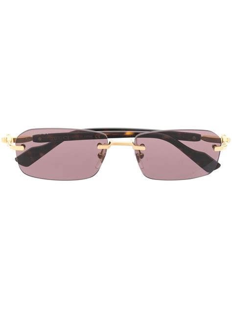 designer rimless sunglasses gucci